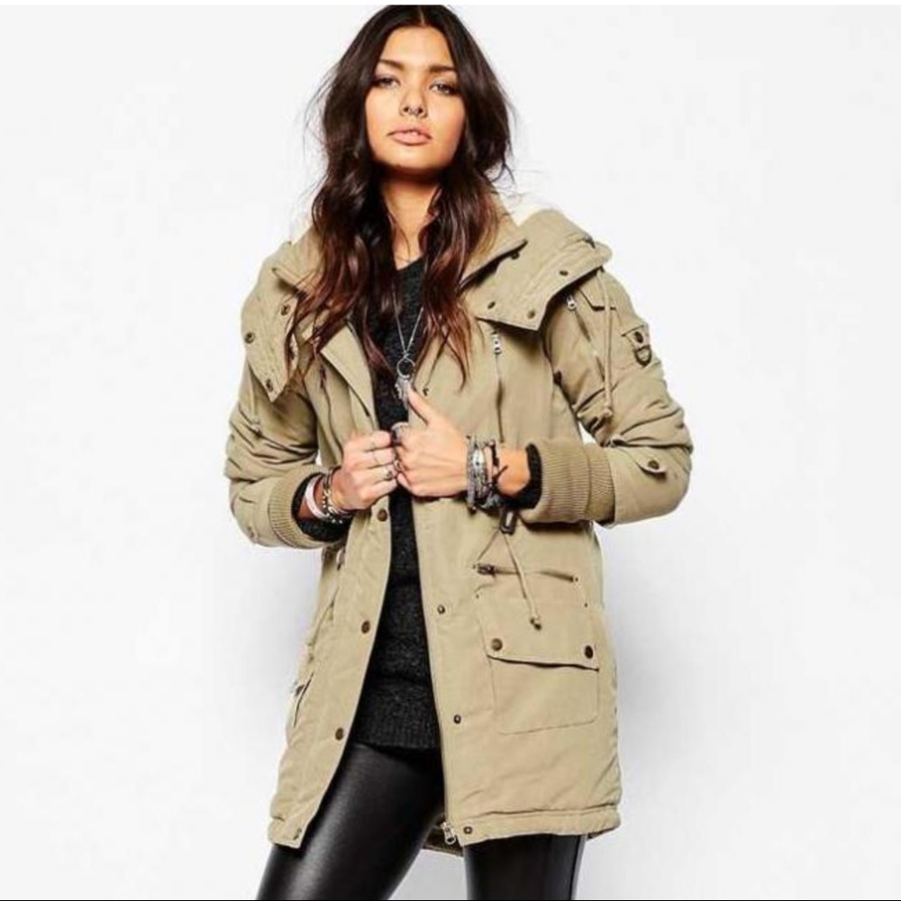 NEW! Noisy May Miss Parka With Fishtail Hem LARGE